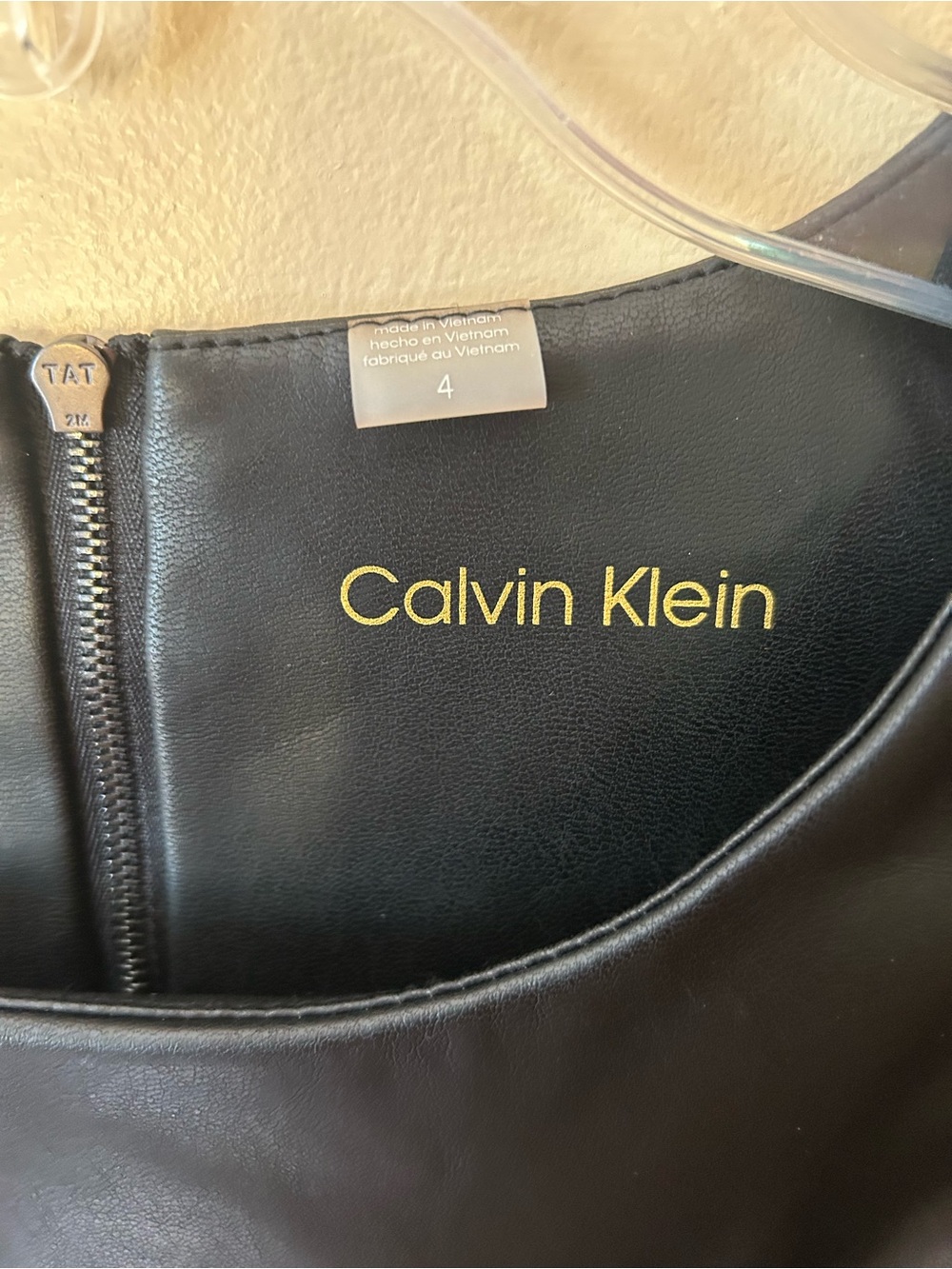 Calvin Klein Sleevless Black & White Fit-and-Flare Dress - Picture 3 of 5
